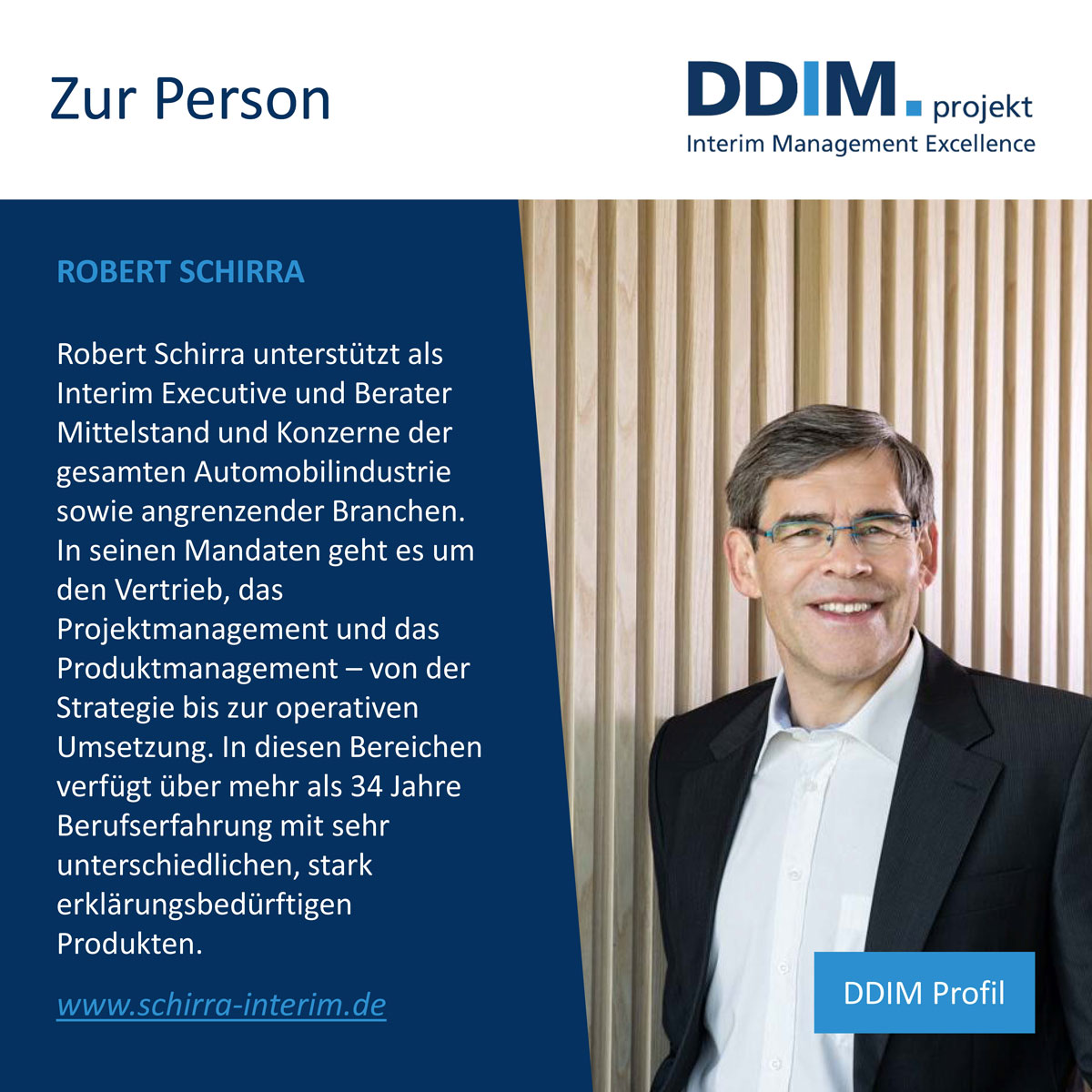 Rober Schirra | DDIM.projekt // Interim Management Excellence 2024