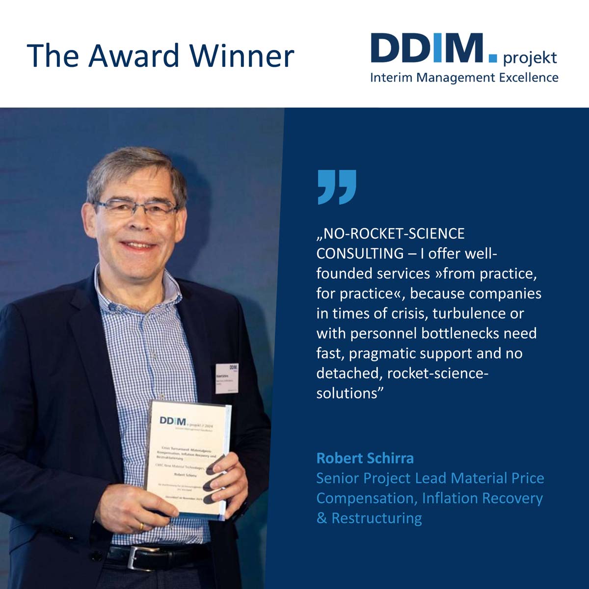 Rober Schirra | DDIM.projekt // Interim Management Excellence 2024
