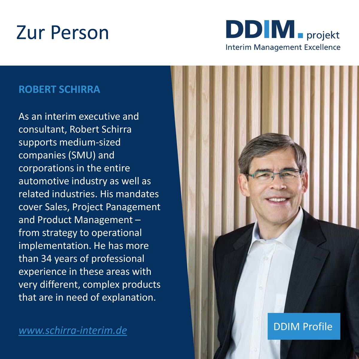 Rober Schirra | DDIM.projekt // Interim Management Excellence 2024